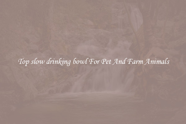 Top slow drinking bowl For Pet And Farm Animals