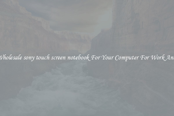 Crisp Wholesale sony touch screen notebook For Your Computer For Work And Home