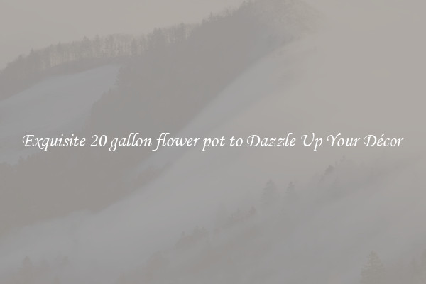 Exquisite 20 gallon flower pot to Dazzle Up Your Décor 
