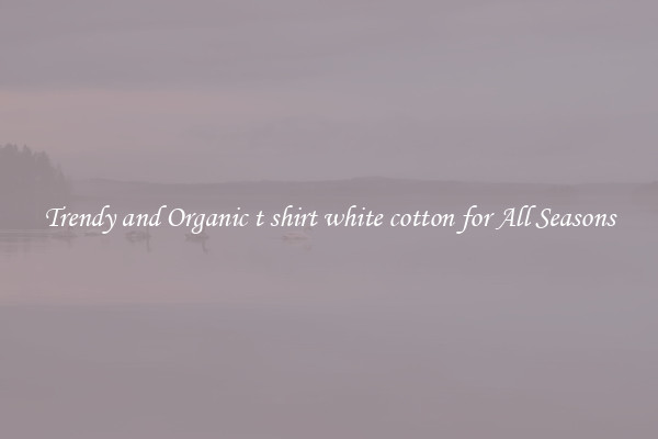 Trendy and Organic t shirt white cotton for All Seasons