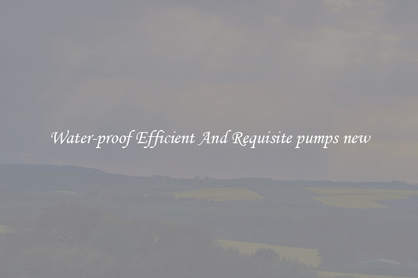 Water-proof Efficient And Requisite pumps new