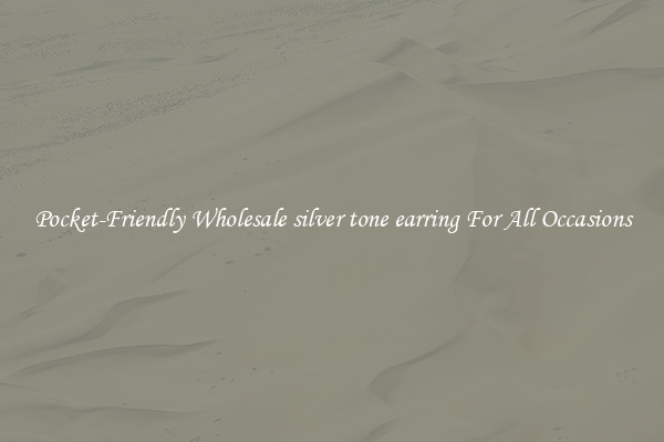 Pocket-Friendly Wholesale silver tone earring For All Occasions