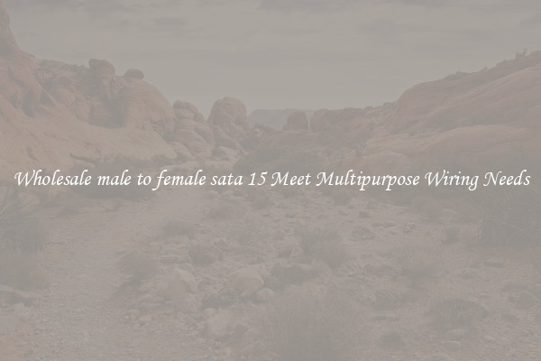 Wholesale male to female sata 15 Meet Multipurpose Wiring Needs