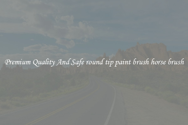 Premium Quality And Safe round tip paint brush horse brush