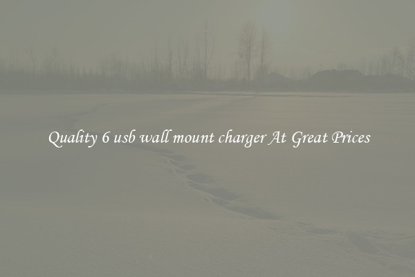 Quality 6 usb wall mount charger At Great Prices