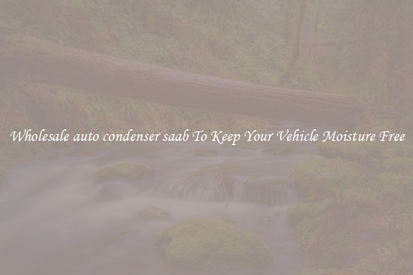Wholesale auto condenser saab To Keep Your Vehicle Moisture Free