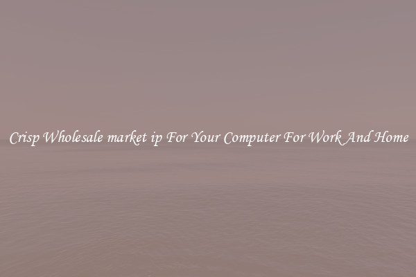 Crisp Wholesale market ip For Your Computer For Work And Home